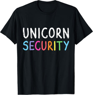 Unicorn security lazy DIY halloween costume mom dad daughter T-Shirt - T-Shirt | Black