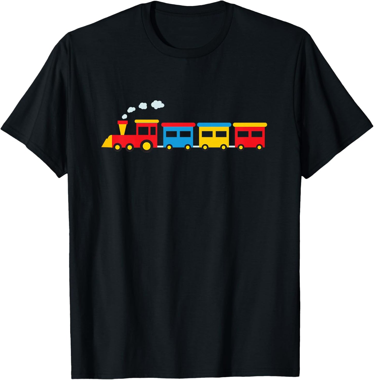 Kids Trains For Boys Steam Locomotive Train For Toddler Boys T-Shirt - T-Shirt | Black