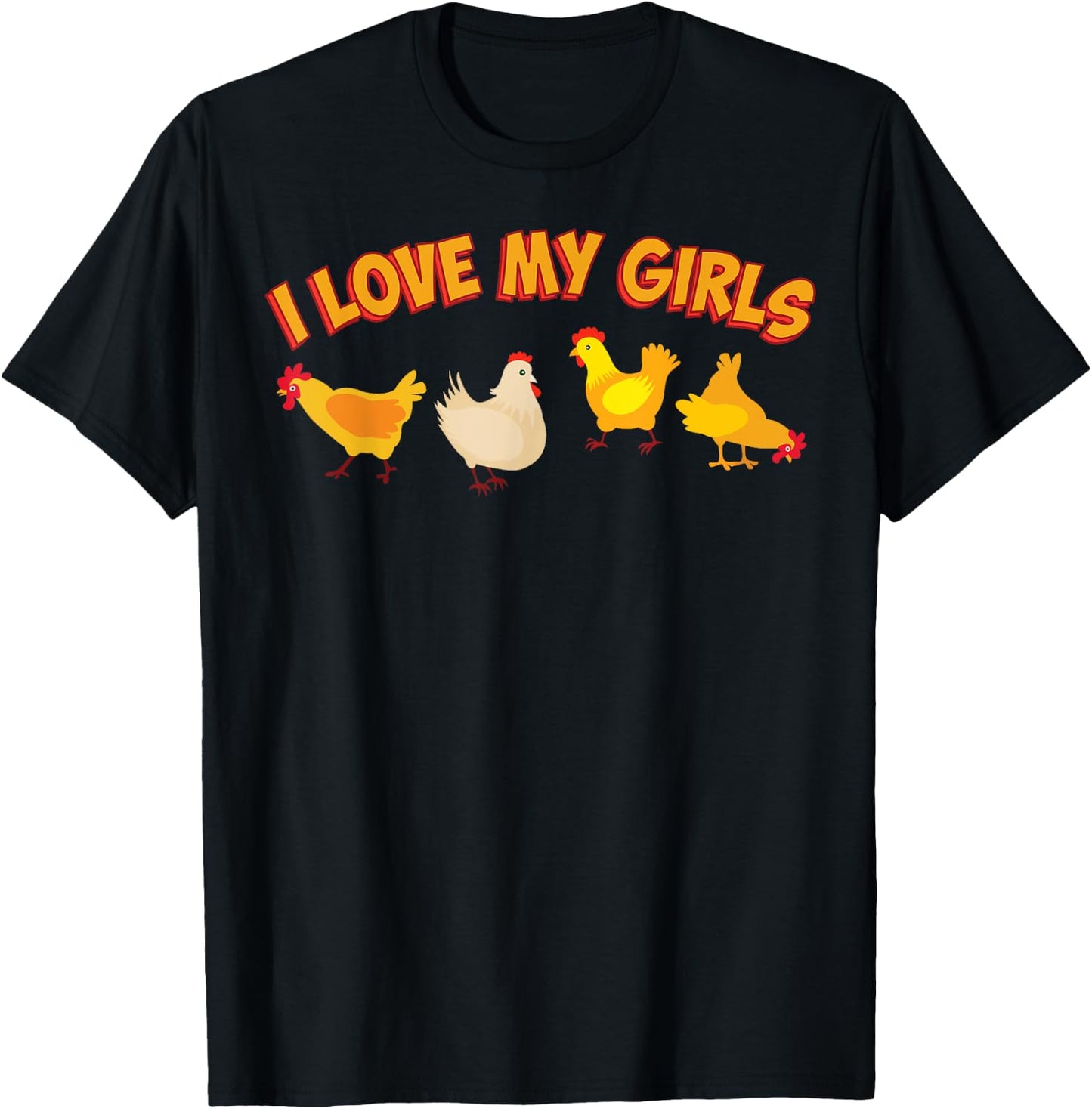 Funny Chicken Art Women Chick Farmer Chicken Lover T-Shirt - T-Shirt | Black