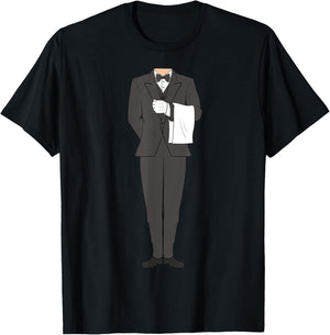 Butler Halloween Costume Outfit Funny T-Shirt - T-Shirt | Black