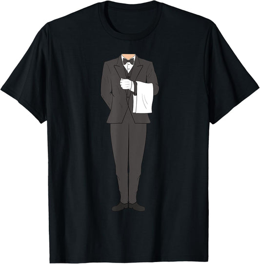 Butler Halloween Costume Outfit Funny T-Shirt - T-Shirt | Black