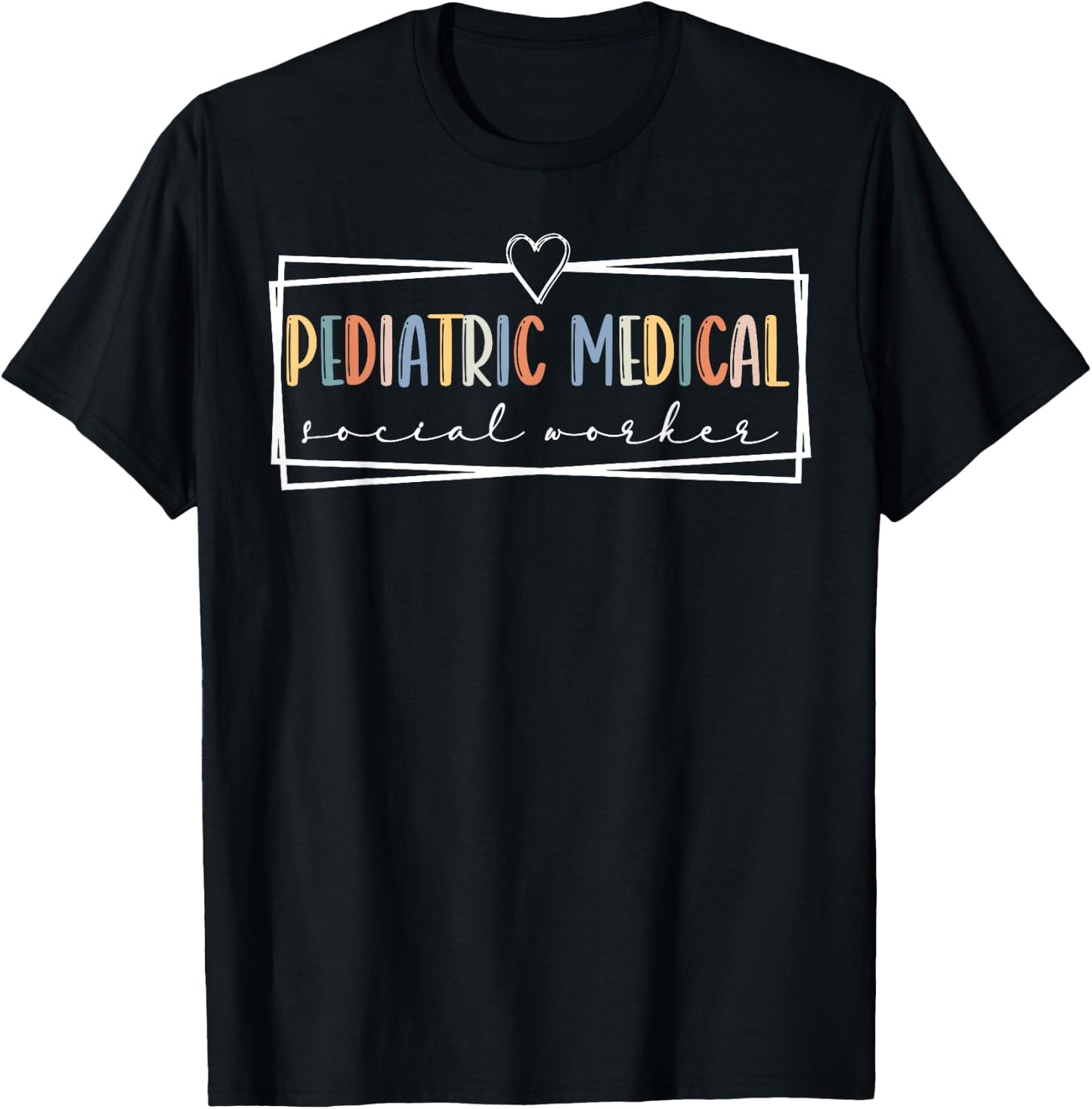 Retro Pediatric Medical Social Worker School Social Work T-Shirt - T-Shirt | Black