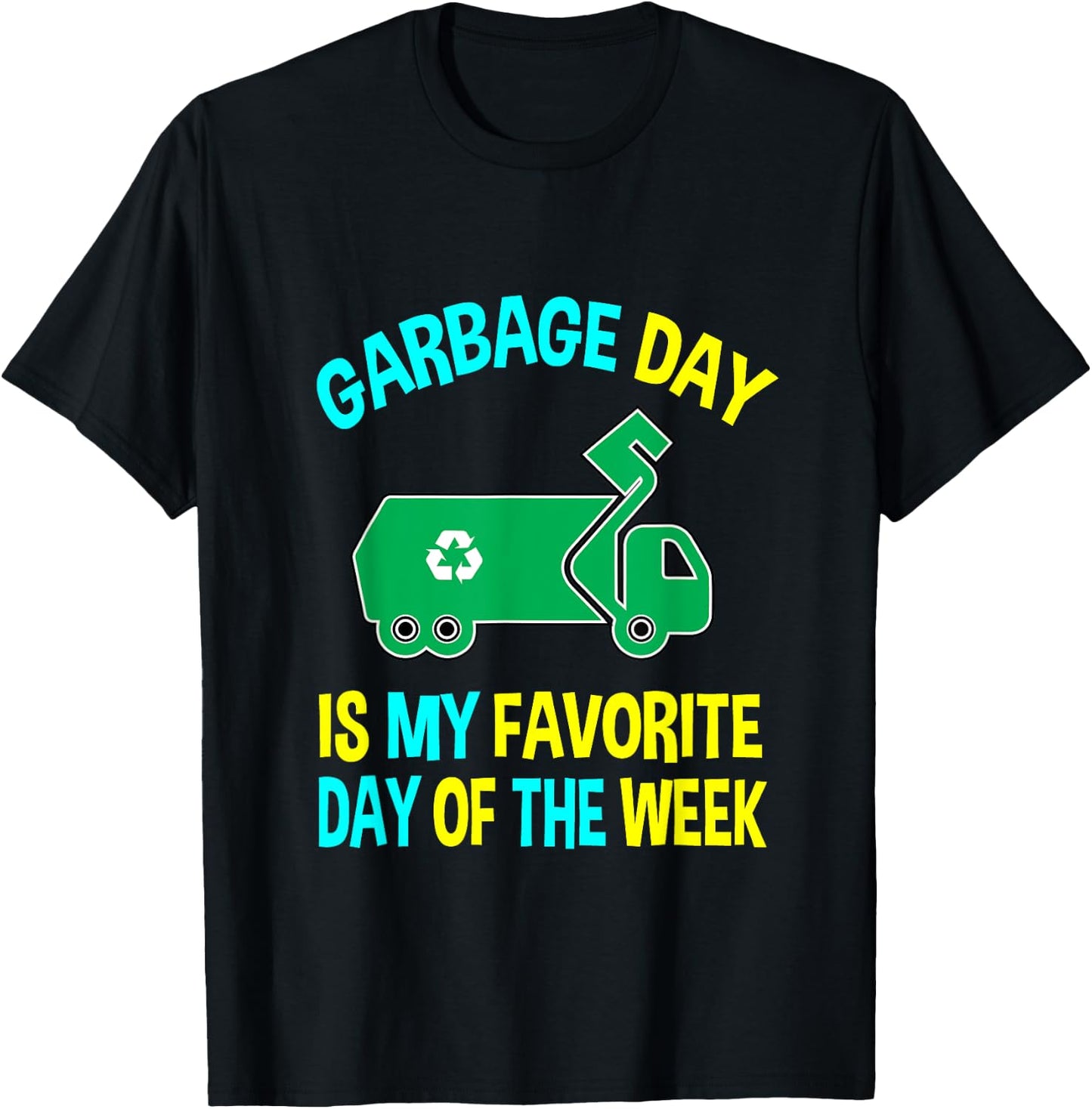 Garbage Uniform Trash Kids Garbage Man Costume Truck T-Shirt - T-Shirt | Black