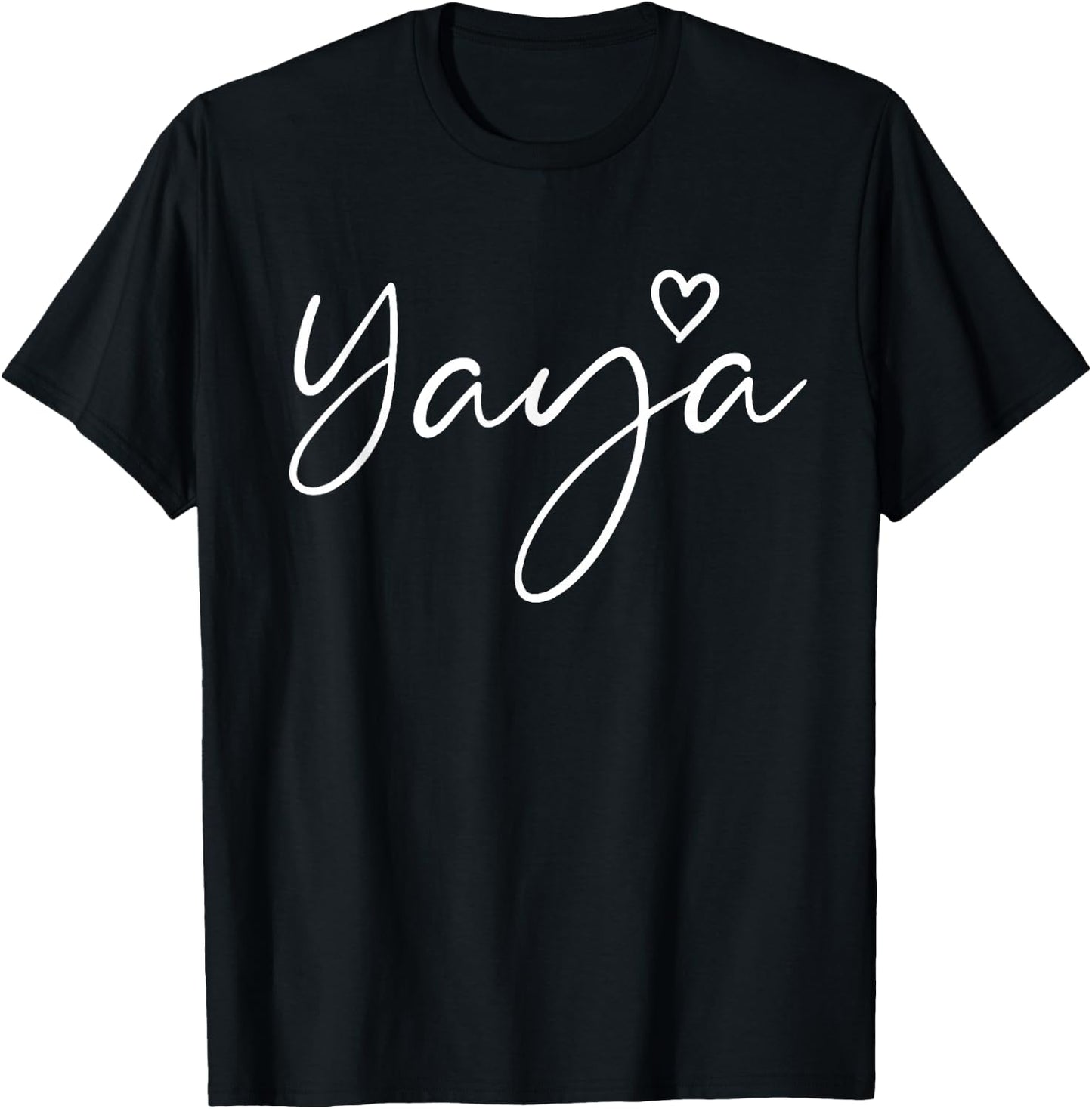 Yaya Gifts Grandma Heart Mother's Day Yaya T-Shirt - T-Shirt | Black