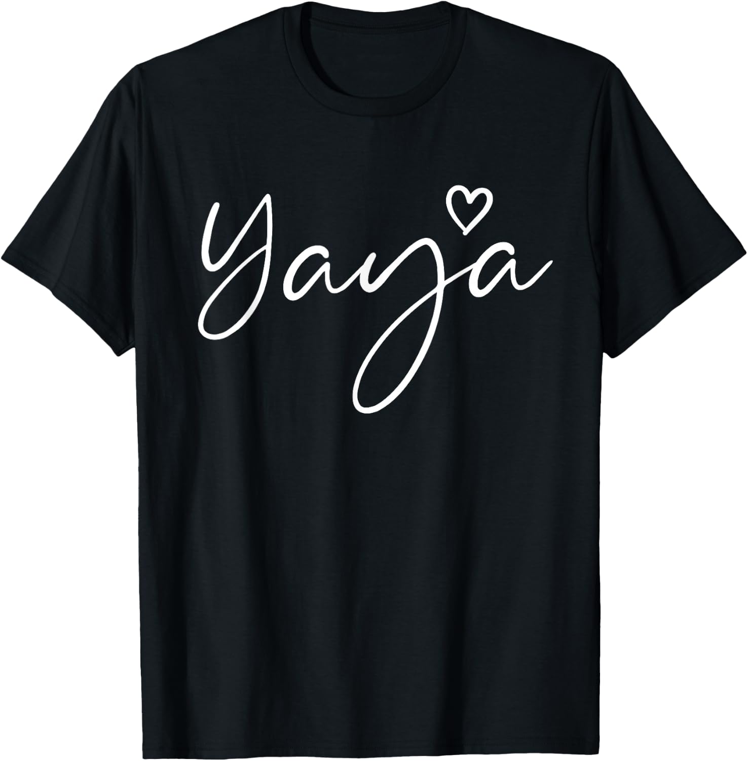 Yaya Gifts Grandma Heart Mother's Day Yaya T-Shirt - T-Shirt | Black