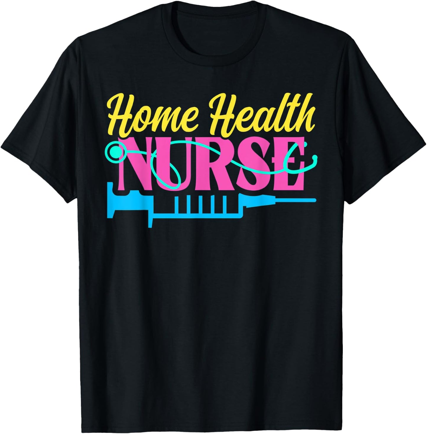 Home Health Nurse Nursing T-Shirt - T-Shirt | Black
