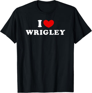 I Love Wrigley, I Heart Wrigley T-Shirt - T-Shirt | Black