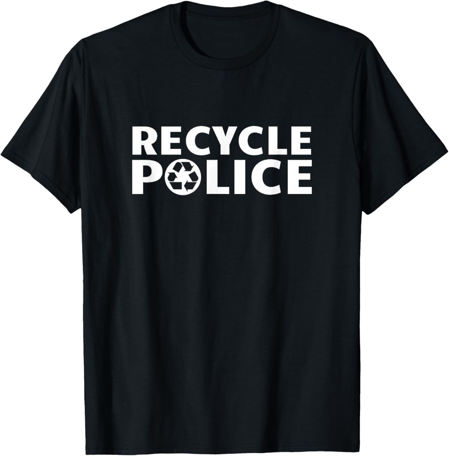 Funny Recycling Recycle Police T-Shirt - T-Shirt | Black
