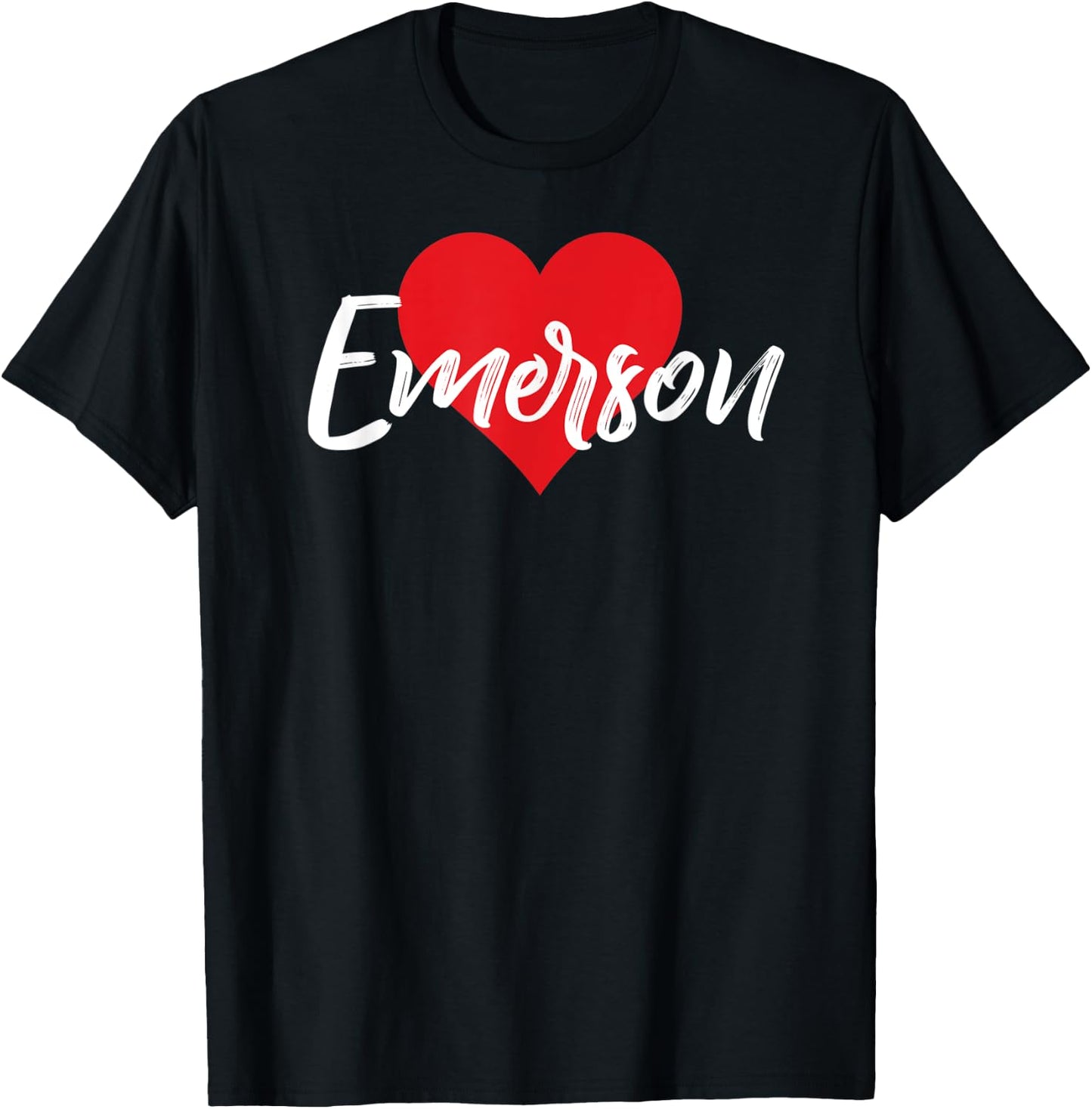 I Love Emerson First Name I Heart Named T-Shirt - T-Shirt | Black