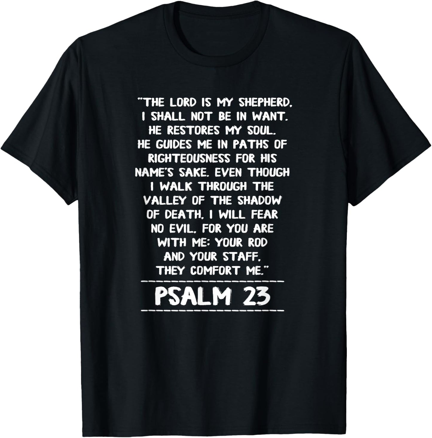 The lord is my shepherd Psalm 23 Jesus Christian Gift T-Shirt - T-Shirt | Black