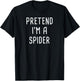 Pretend I'm A Spider Halloween Costume T-Shirt - T-Shirt | Black