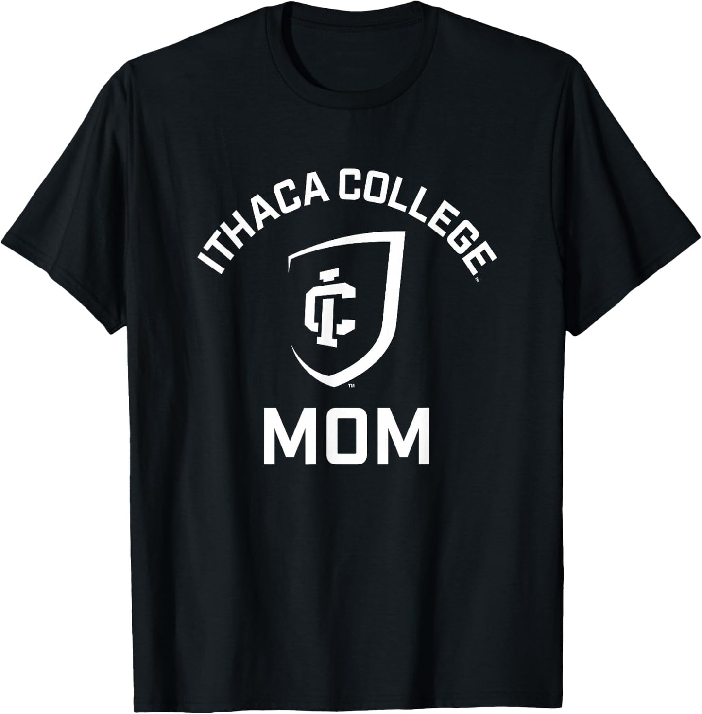 Ithaca College Bombers Arched Mom T-Shirt - T-Shirt | Black