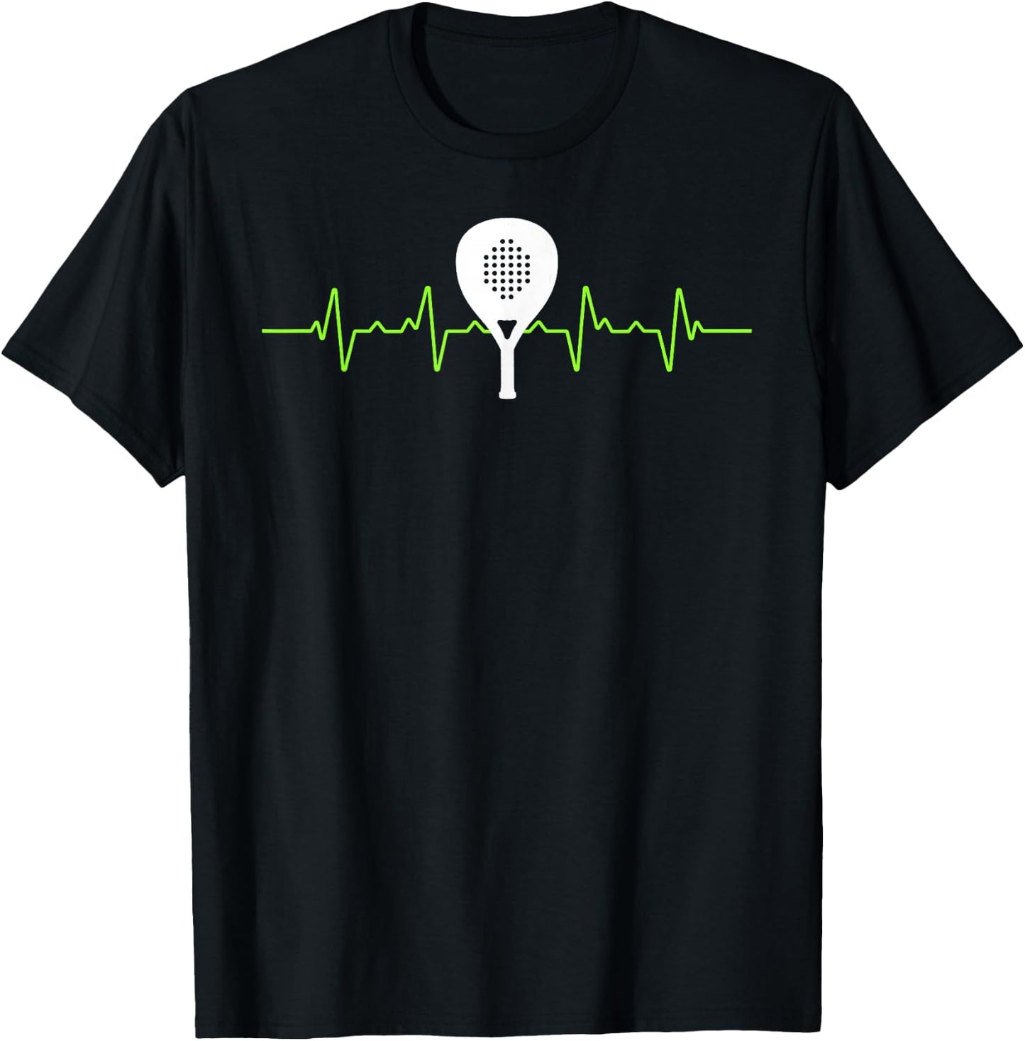Padel Heartbeat Padel Player Paddle Tennis Padel Tennis T-Shirt - T-Shirt | Black