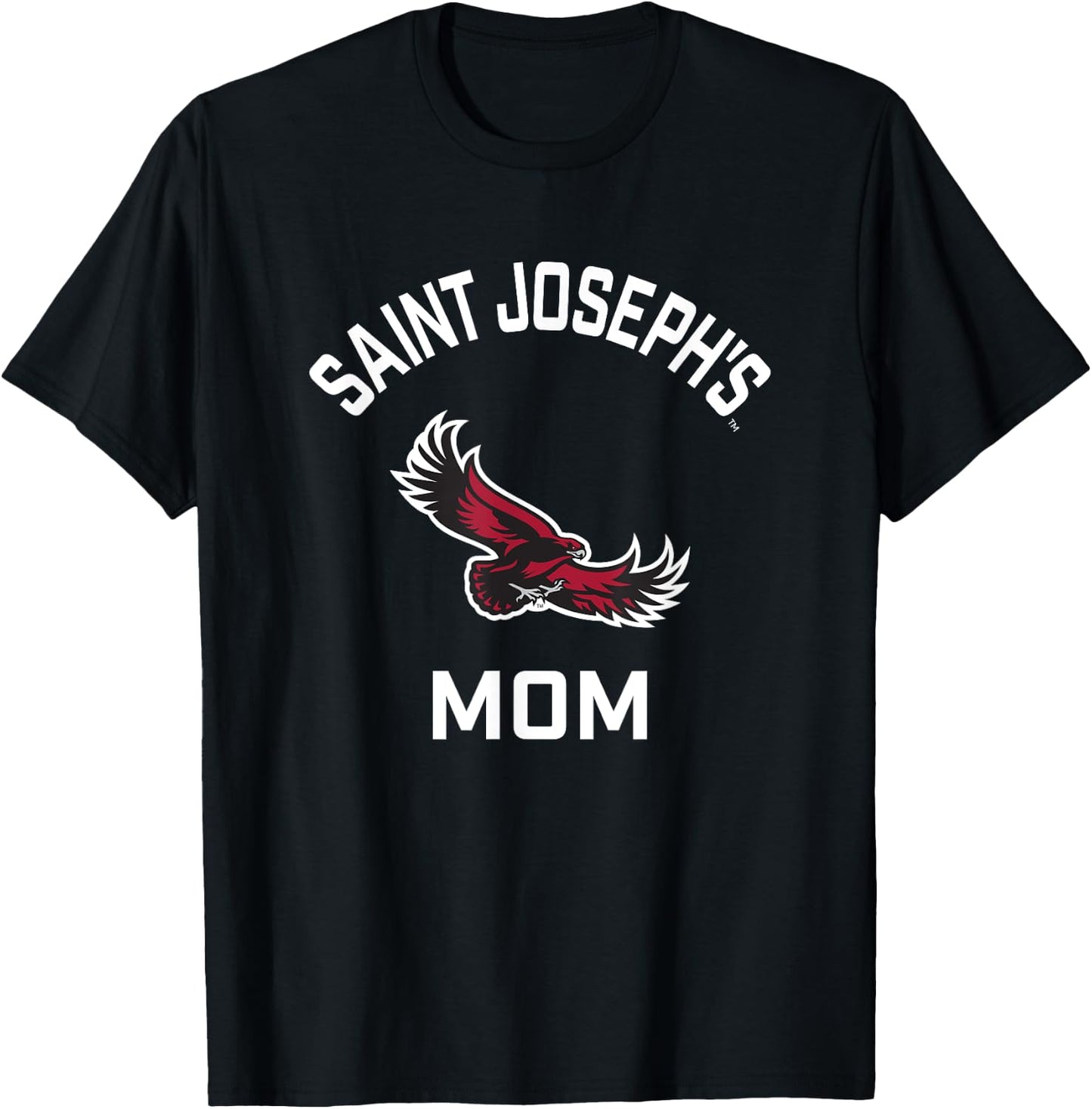 Saint Josephs University Hawks Arched Mom T-Shirt - T-Shirt | Black
