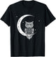 Hanging Owl In The Night Sky - Owlet Birds Lover T-Shirt - T-Shirt | Black
