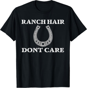 Ranch Hair Dont Care Horse Barn Shirt T-Shirt - T-Shirt | Black