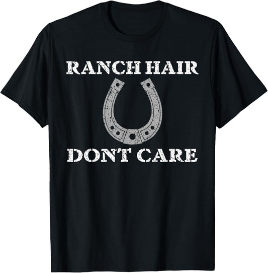 Ranch Hair Dont Care Horse Barn Shirt T-Shirt - T-Shirt | Black