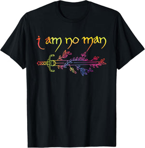 I Am No Man Hippie Design T-Shirt - T-Shirt | Black