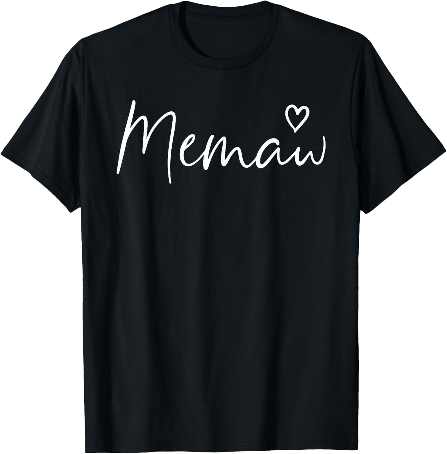 Memaw Gifts Grandma Heart Mother's Day Memaw T-Shirt - T-Shirt | Black