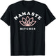 Namaste Bitches Lotus Flower Funny Yoga Gift T-Shirt - T-Shirt | Black