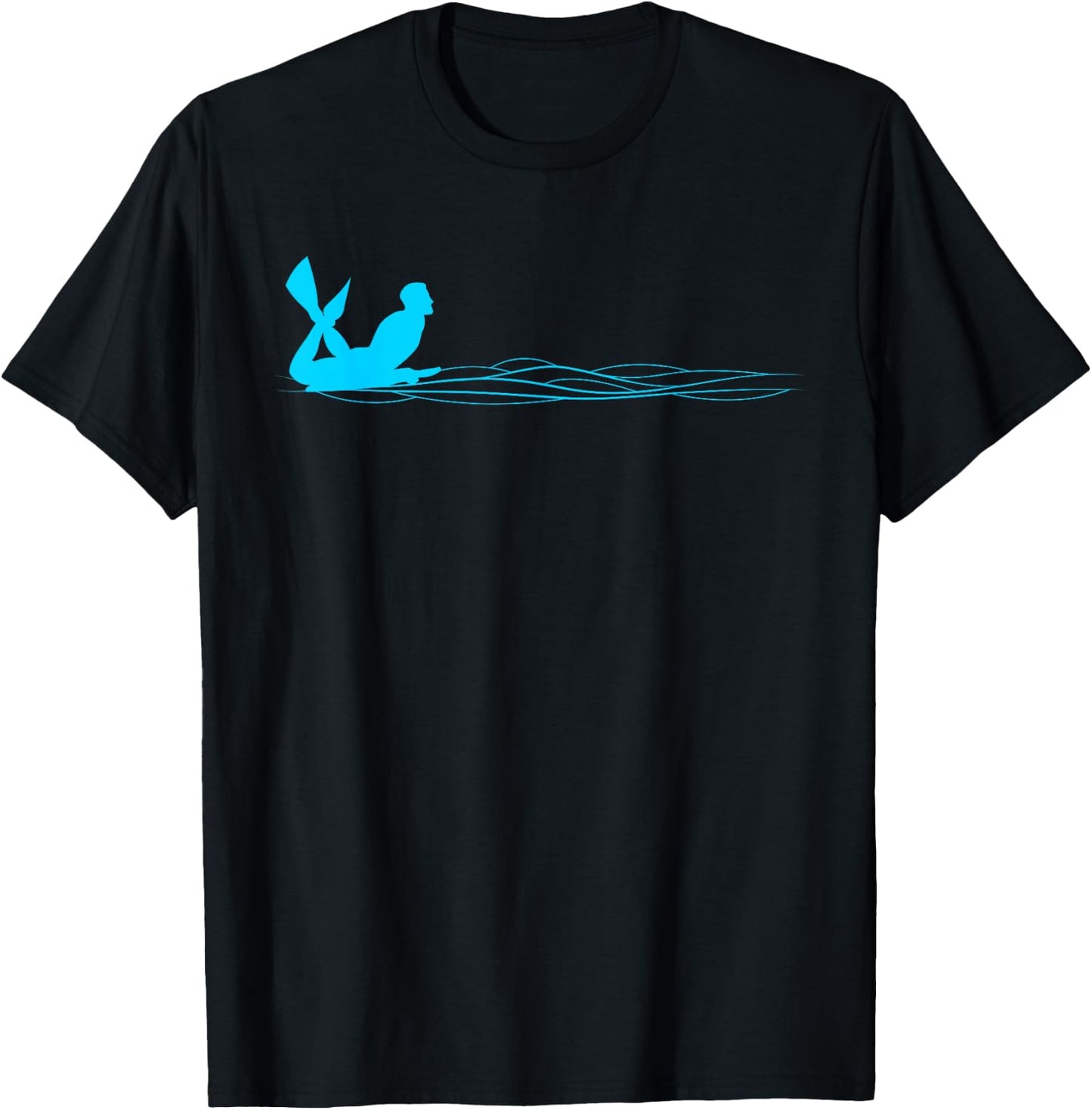Minimalistic Bodyboard Graphic T-Shirt - T-Shirt | Black