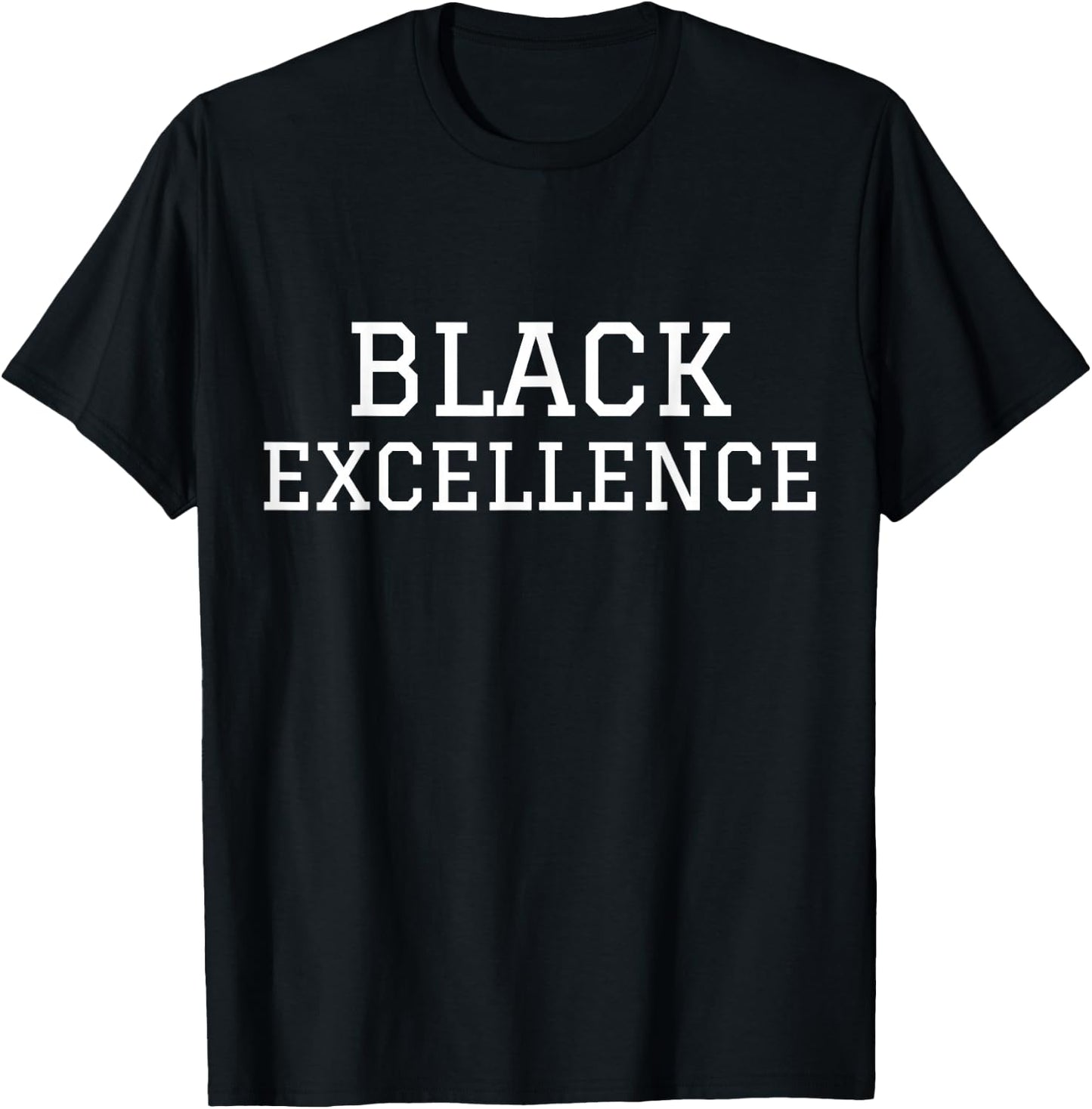 Black Excellence Black Power White Print T-Shirt - T-Shirt | Black