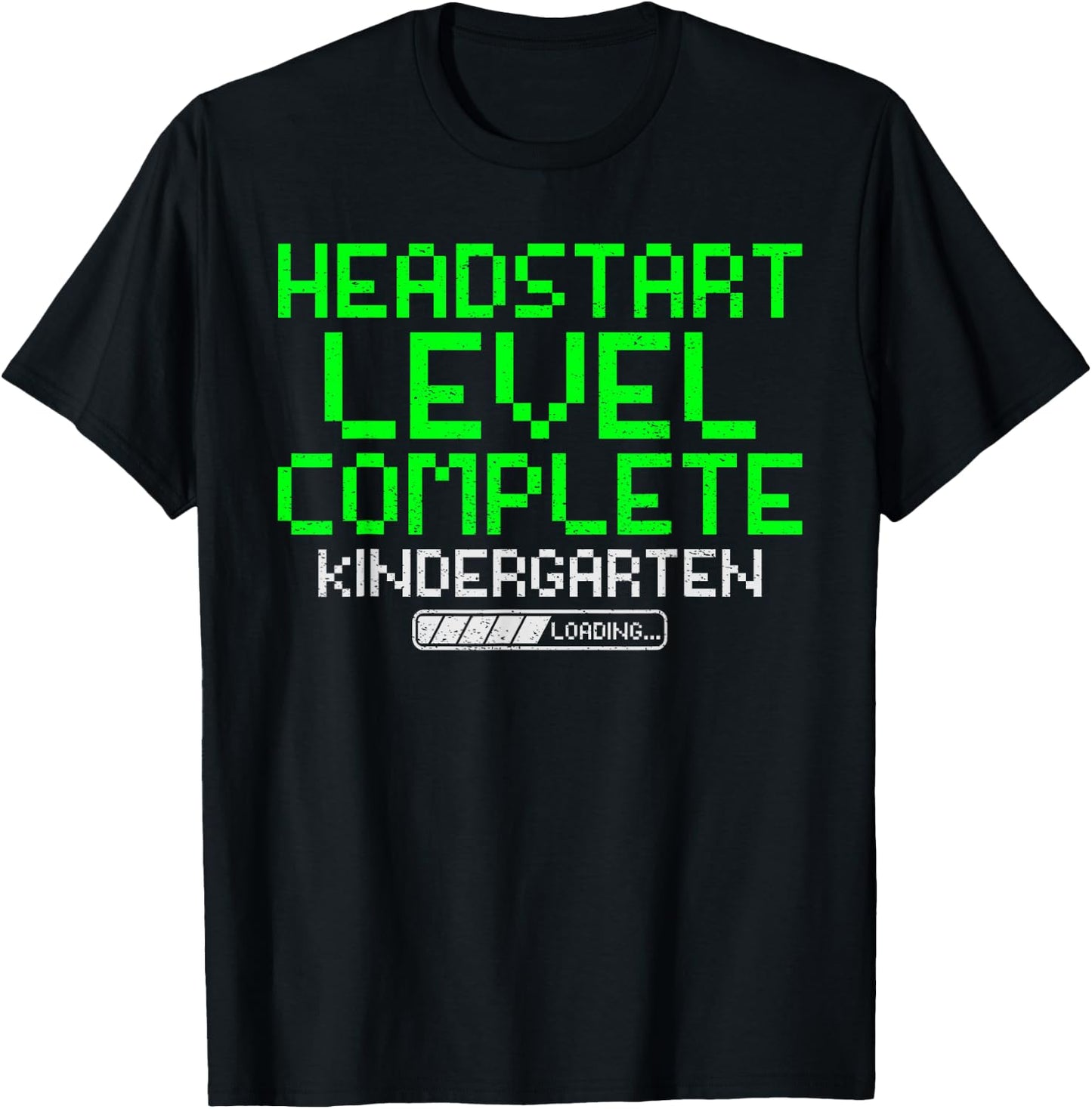 Head Start Level Complete Kindergarten Graduation Gaming Boy T-Shirt - T-Shirt | Black