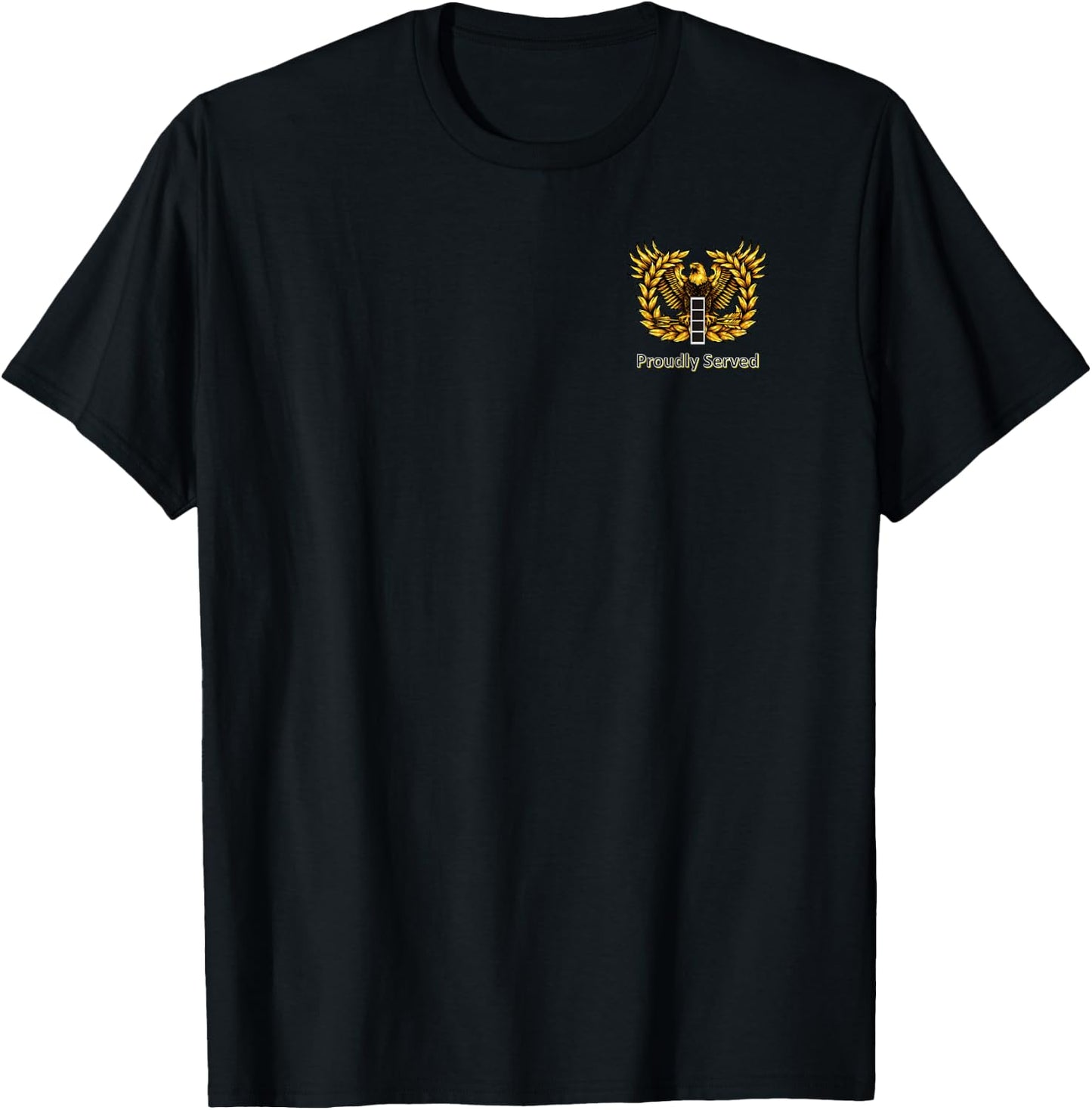 Proudly Served US Army CW4 Retired T-Shirt - T-Shirt | Black