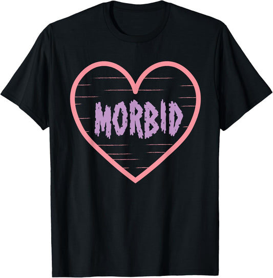 Morbid Heart- Unique Pastel Goth Valentines Day Yami Kawaii T-Shirt - T-Shirt | Black