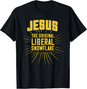 Funny Jesus Is the Original Liberal Snowflake Design T-Shirt - T-Shirt | Black