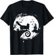 Munchkin Cat Halloween Costume Moon Silhouette Creepy T-Shirt - T-Shirt | Black