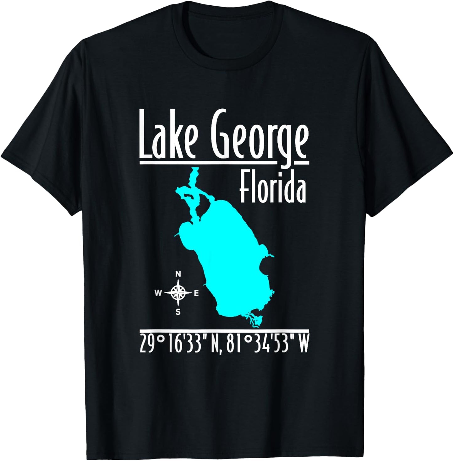 Modern Lake George - Florida T-Shirt - T-Shirt | Black