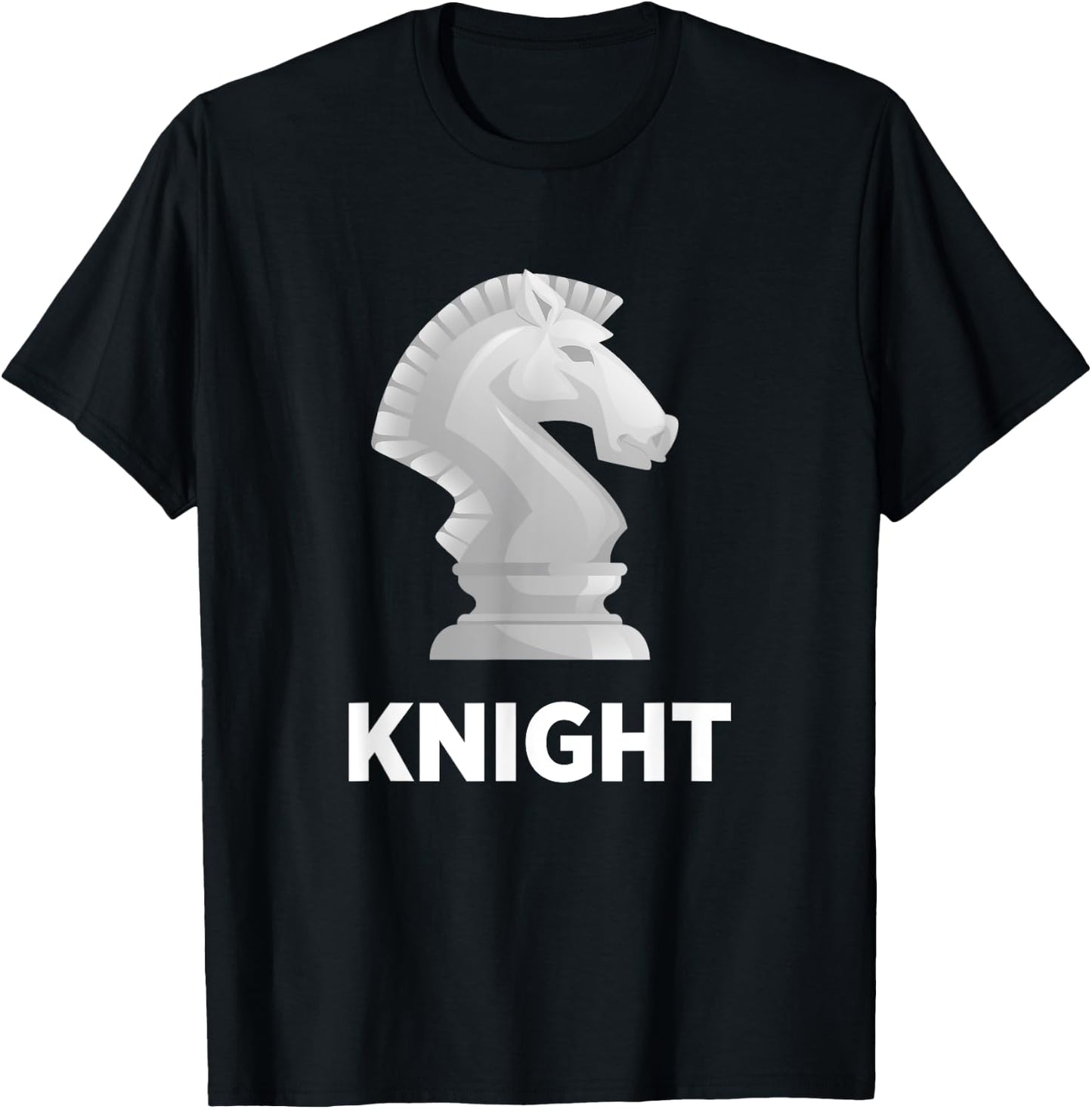 Knight Chess Piece Game Matching Simple Halloween Costume T-Shirt - T-Shirt | Black