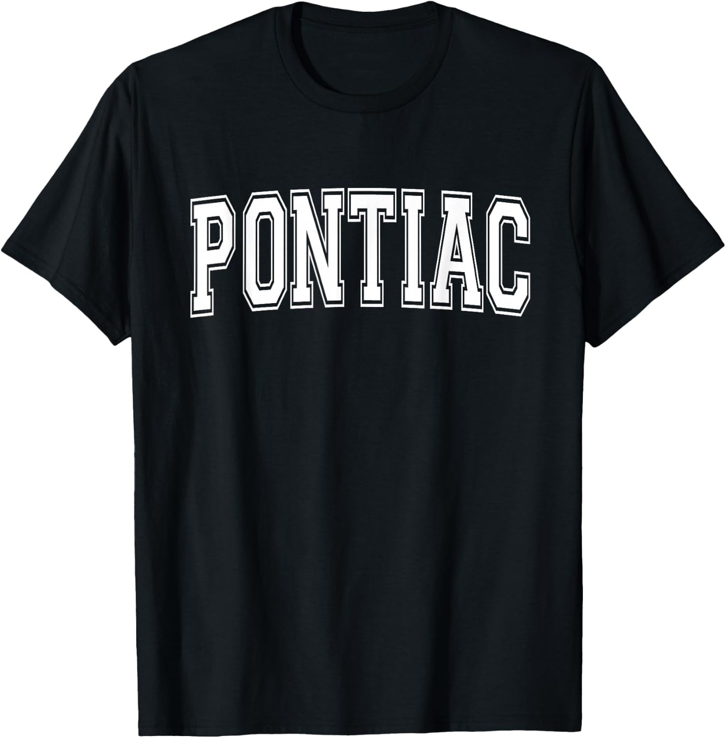 PONTIAC MI MICHIGAN USA Vintage Sports Varsity Style T-Shirt - T-Shirt | Black