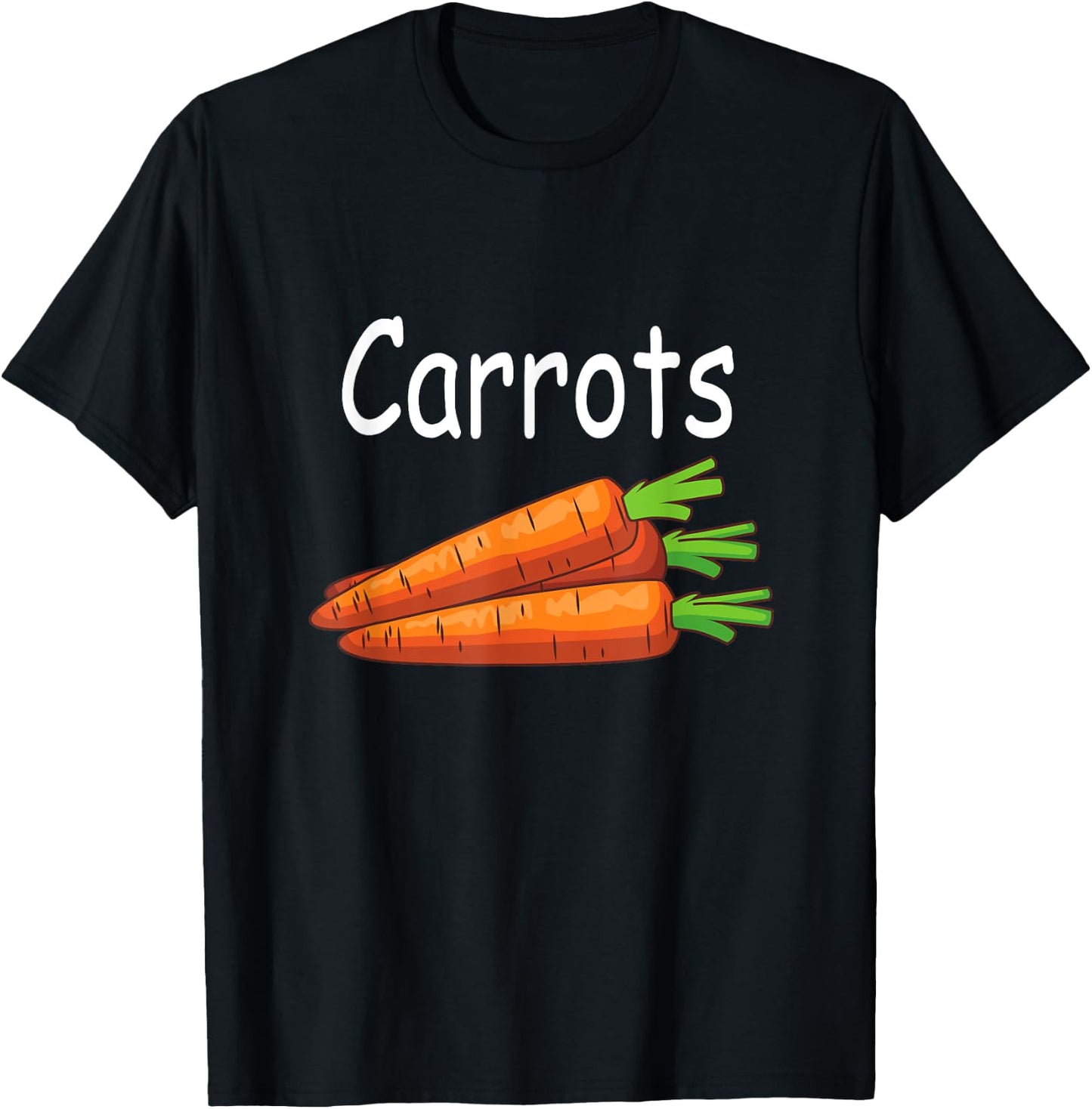 Funny Family Matching Halloween Costumes Peas and Carrots T-Shirt - T-Shirt | Black