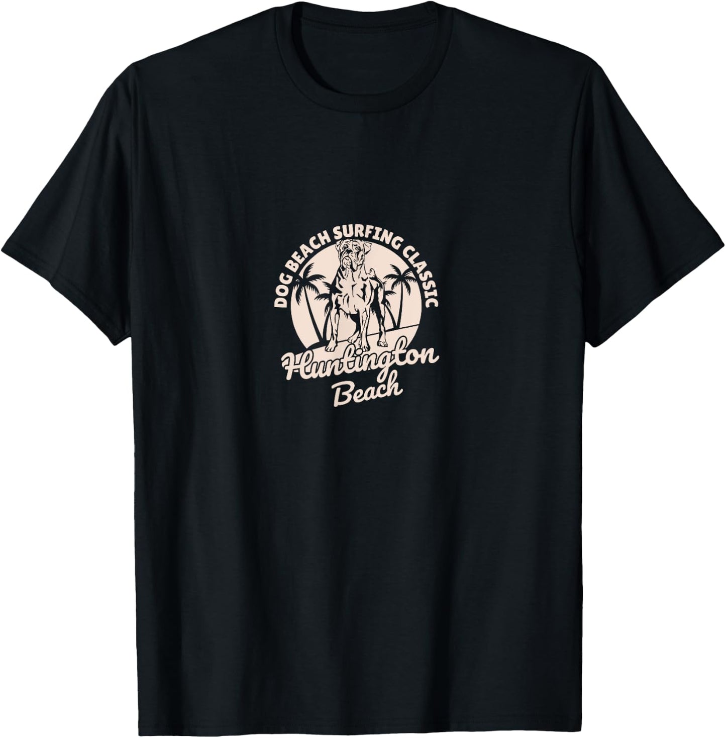 Huntington Dog Beach California CA Surf T-Shirt - T-Shirt | Black