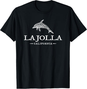 La Jolla California Dolphin Vacation Souvenir Boys Girls T-Shirt - T-Shirt | Black