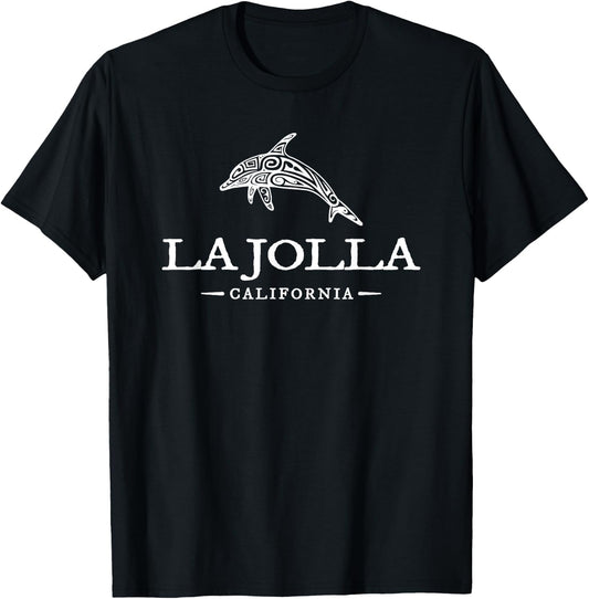 La Jolla California Dolphin Vacation Souvenir Boys Girls T-Shirt - T-Shirt | Black