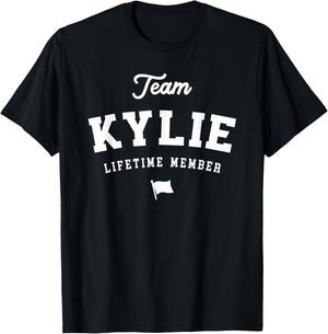 Team Kylie Lifetime Member Funny Name Kylie T-Shirt - T-Shirt | Black