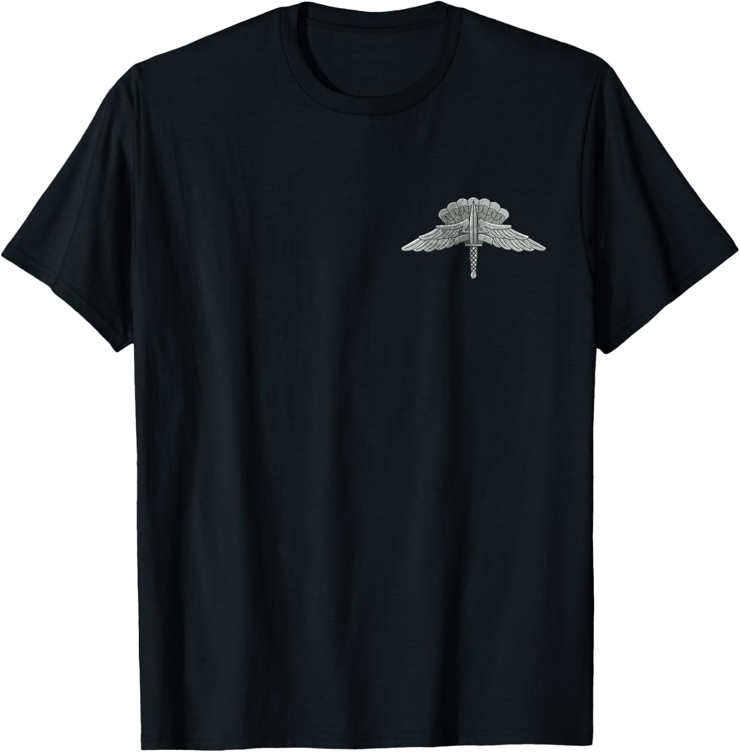 Military Freefall Parachutist Badge Distressed Logo Veteran T-Shirt - T-Shirt | Black