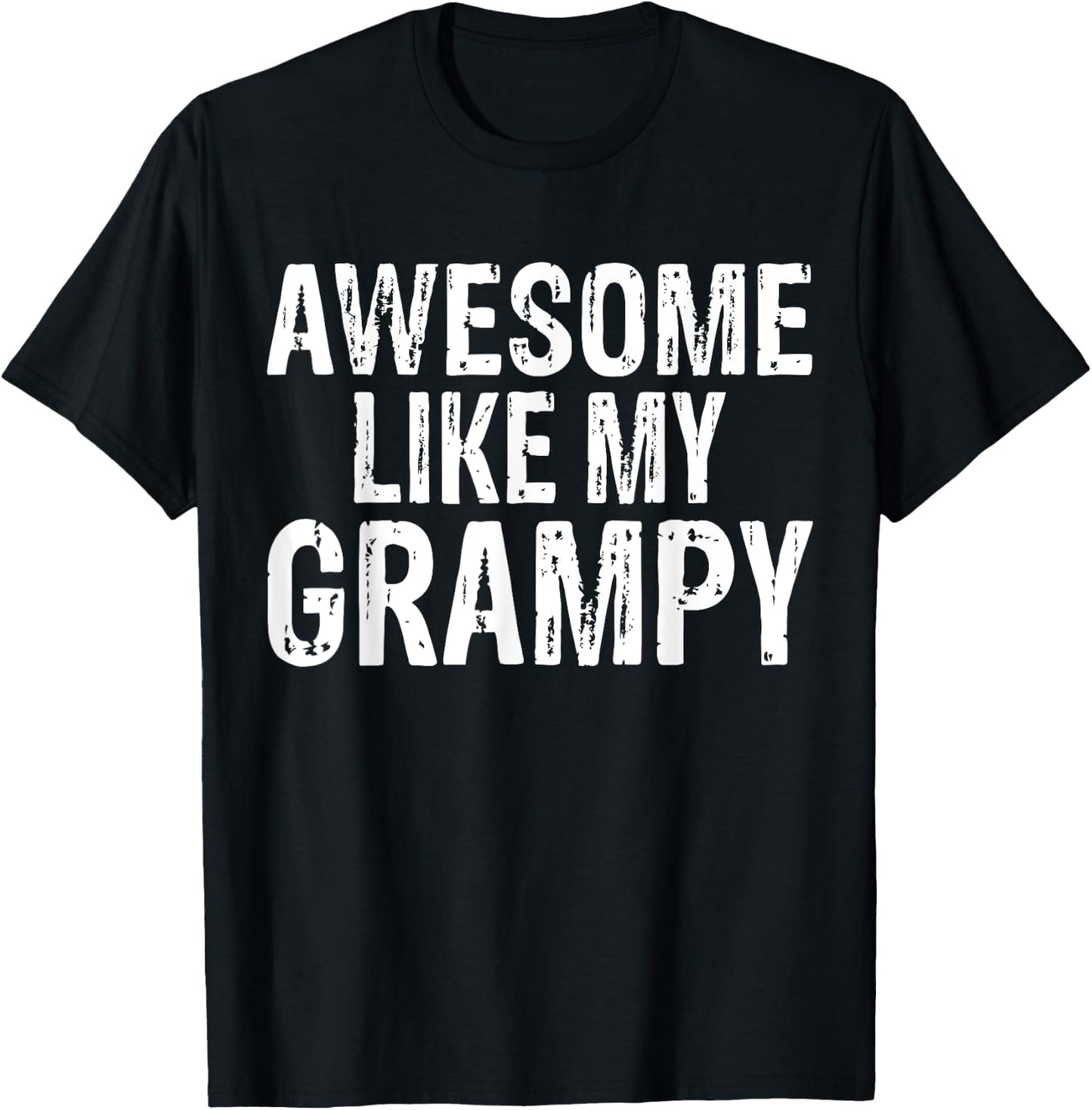 Awesome Like My Grampy Funny Granddaughter Grandson T-Shirt - T-Shirt | Black