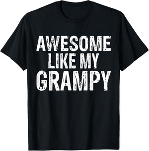 Awesome Like My Grampy Funny Granddaughter Grandson T-Shirt - T-Shirt | Black