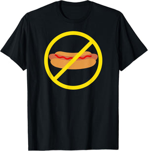No Ketchup on a Hot Dog Funny Men Women Girls Kids T-Shirt - T-Shirt | Black