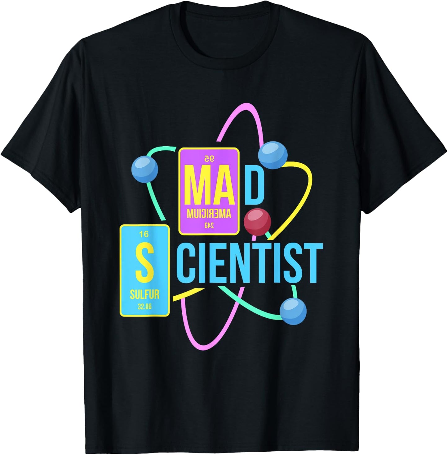 Mad Scientist T Shirt Science For Child Boys Girls Costume T-Shirt - T-Shirt | Black