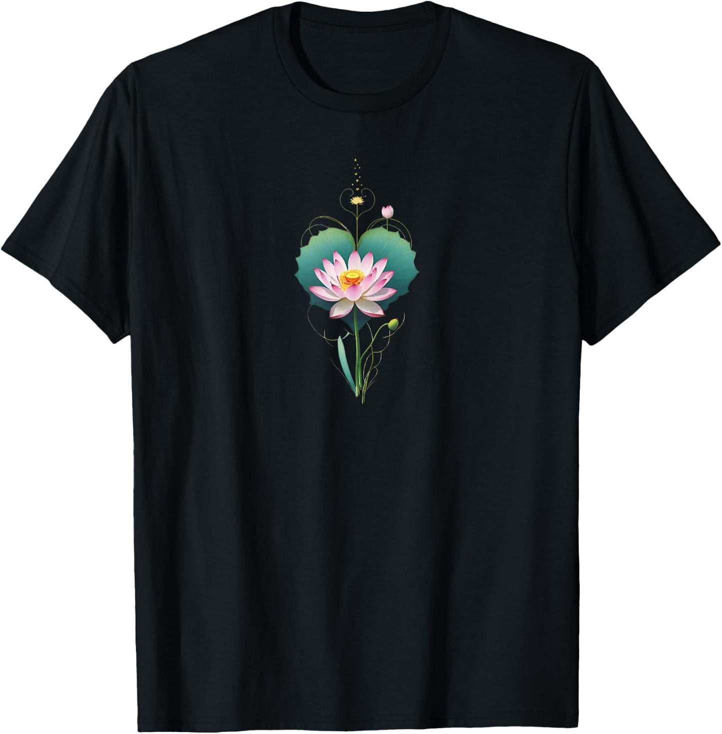 Lotus Flower Yoga Metaphysical T-Shirt - T-Shirt | Black
