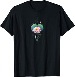 Lotus Flower Yoga Metaphysical T-Shirt - T-Shirt | Black