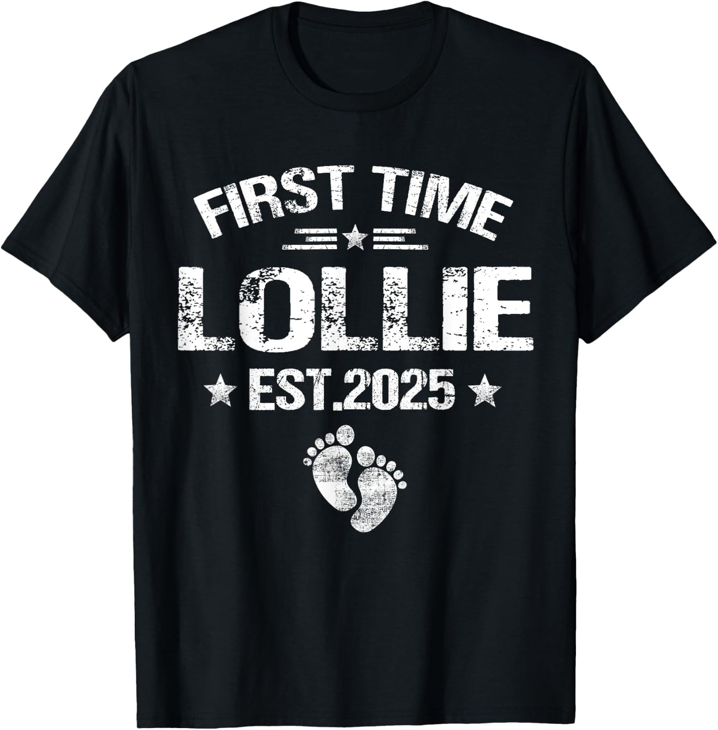 First Time Lollie Est 2025 New Lollie Family T-Shirt - T-Shirt | Black