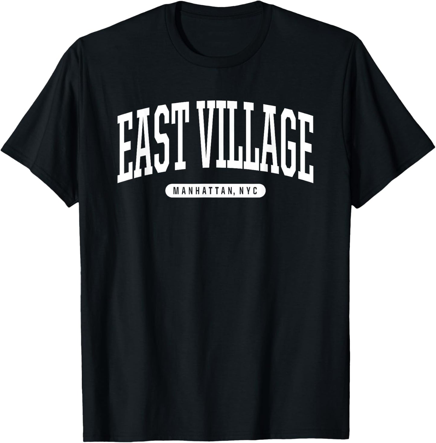 NYC Borough East Village Manhattan New York T-Shirt - T-Shirt | Black