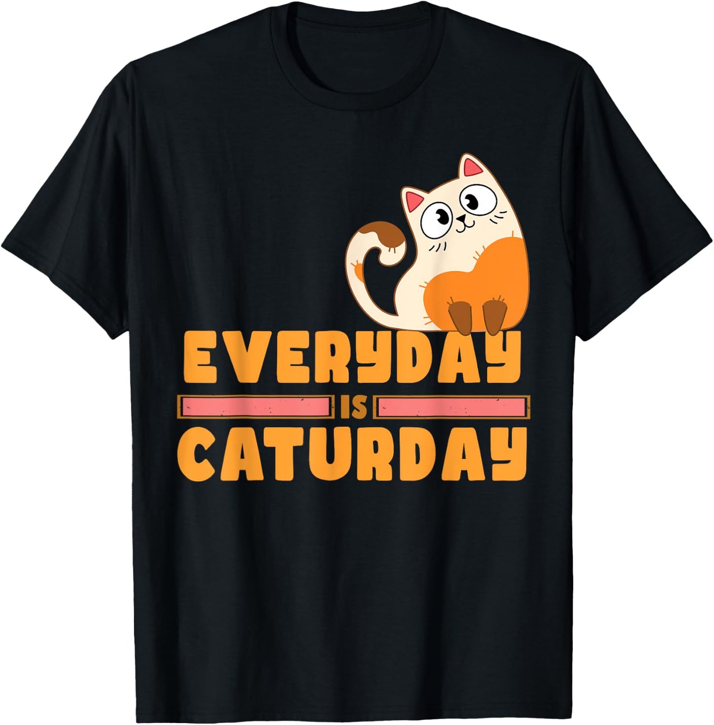 Everyday is Caturday Cat Lovers T-Shirt - T-Shirt | Black