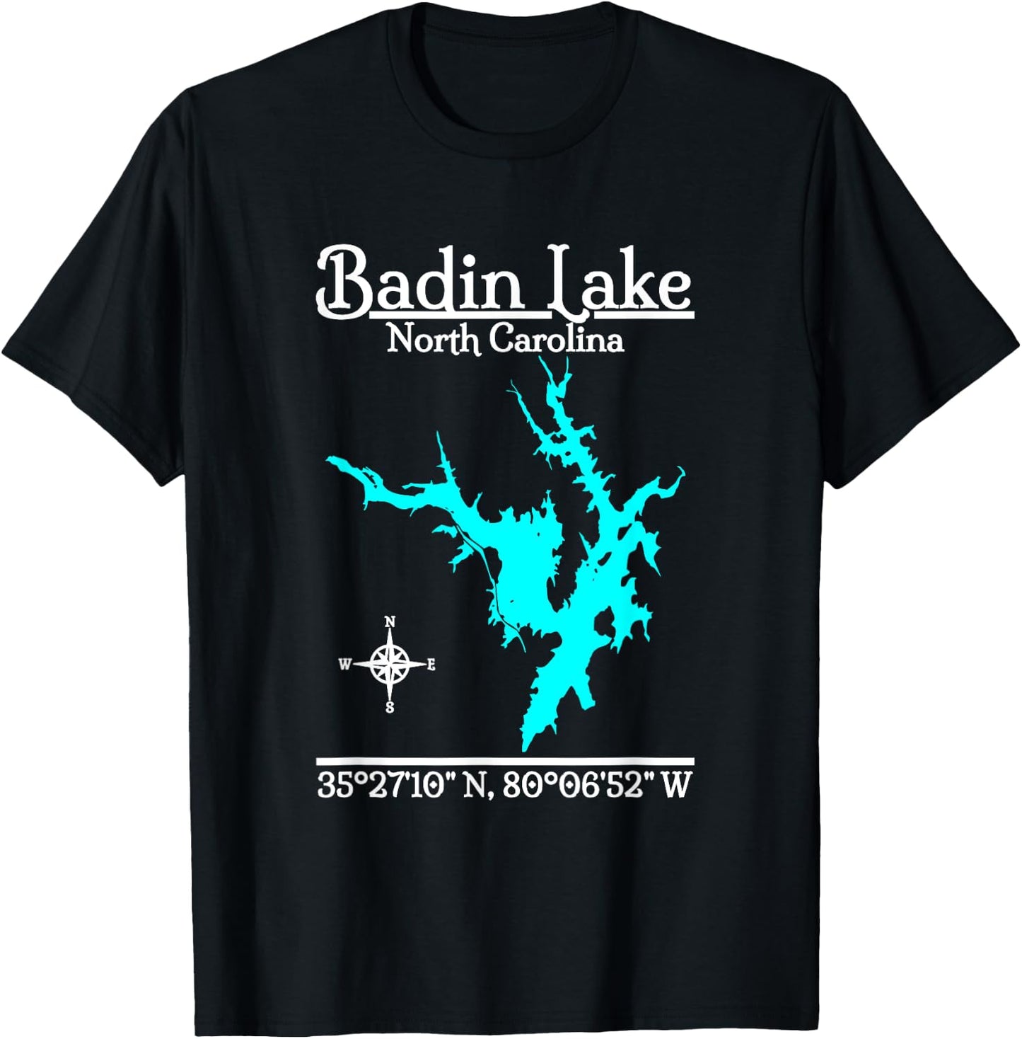 Badin lake - North Carolina T-Shirt - T-Shirt | Black